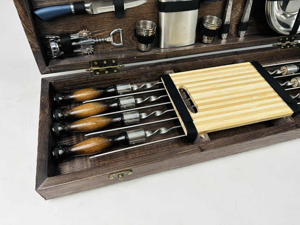 Подарунковий набір шампурів в дерев'яному кейсі МАКСІ HAPPY DAYS Тернопіль - фото 4