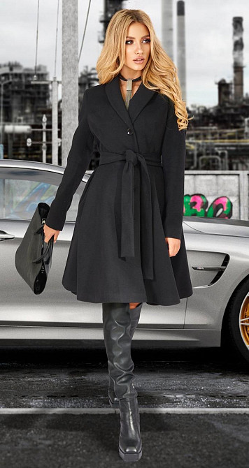 Кашемірове пальто з шалевим коміром (46) Київ - фото 2