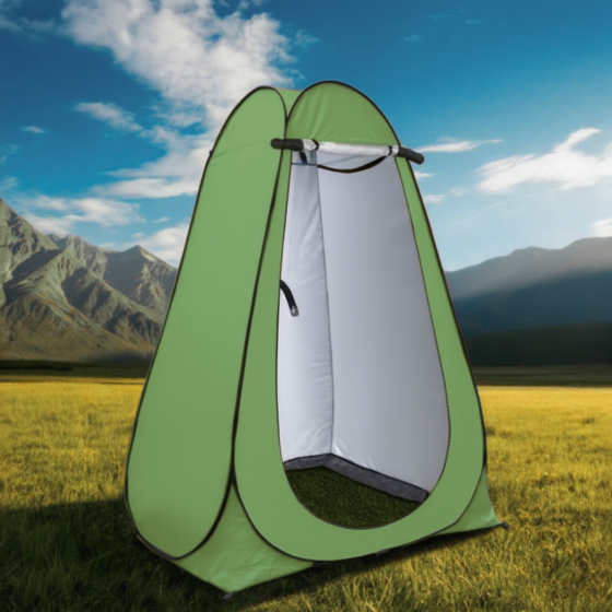 Портативний туристичний душ 2-в-1 з наметом: акумуляторний кемпінговий душ, мобільний, для походів, кемпінгу та автотуризму, зелен Кам'янець-Подільський