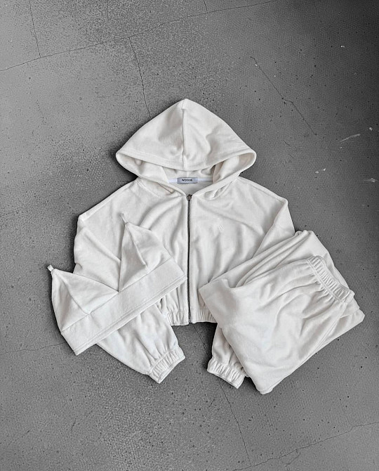 Жіночий стильний прогулянковий костюм трійка  турецький велюр спорт Одеса - фото 2