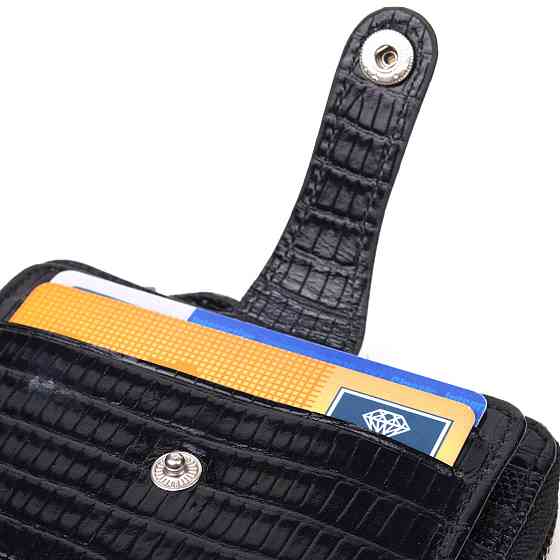 Практичное портмоне из натуральной фактурной кожи CANPELLINI 21494 Черное Киев