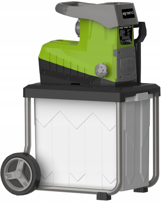 Подрібнювач гілок електричний AGREENO 3600Вт 60л (Польща) Київ - фото 3