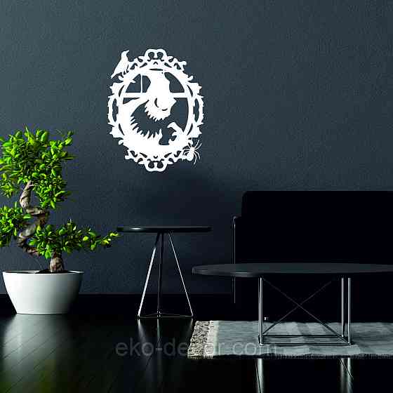 Декоративное настенное Панно «Монстр. Хэллоуин.», Декор на стену 90*70 см, Белый Киев