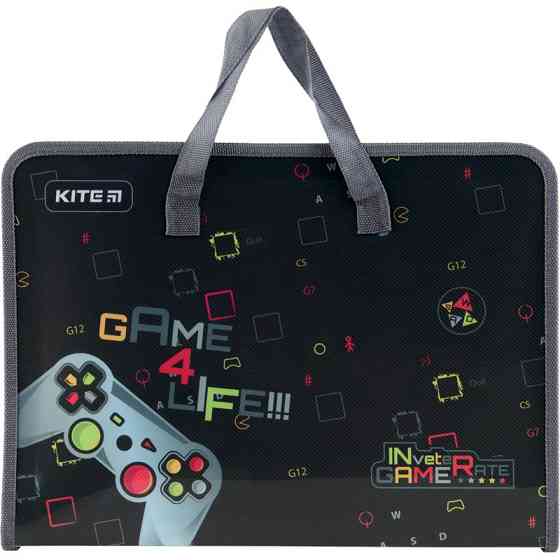 Папка-портфель "Kite" A4 1відділ на блискавці K22-202-01 Game 4 Life, шт Київ