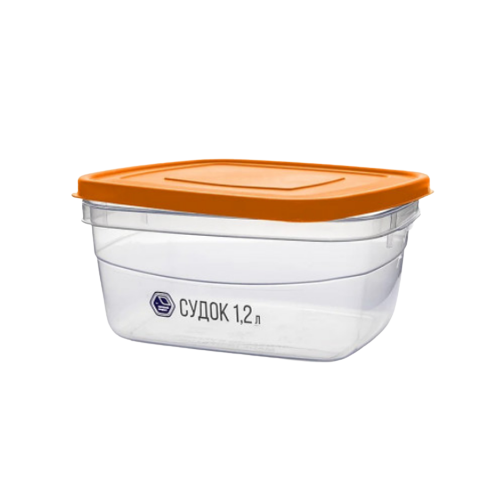 Контейнер універсальний 1,2л прозорий/помаранч Народний продукт Житомир - фото 3