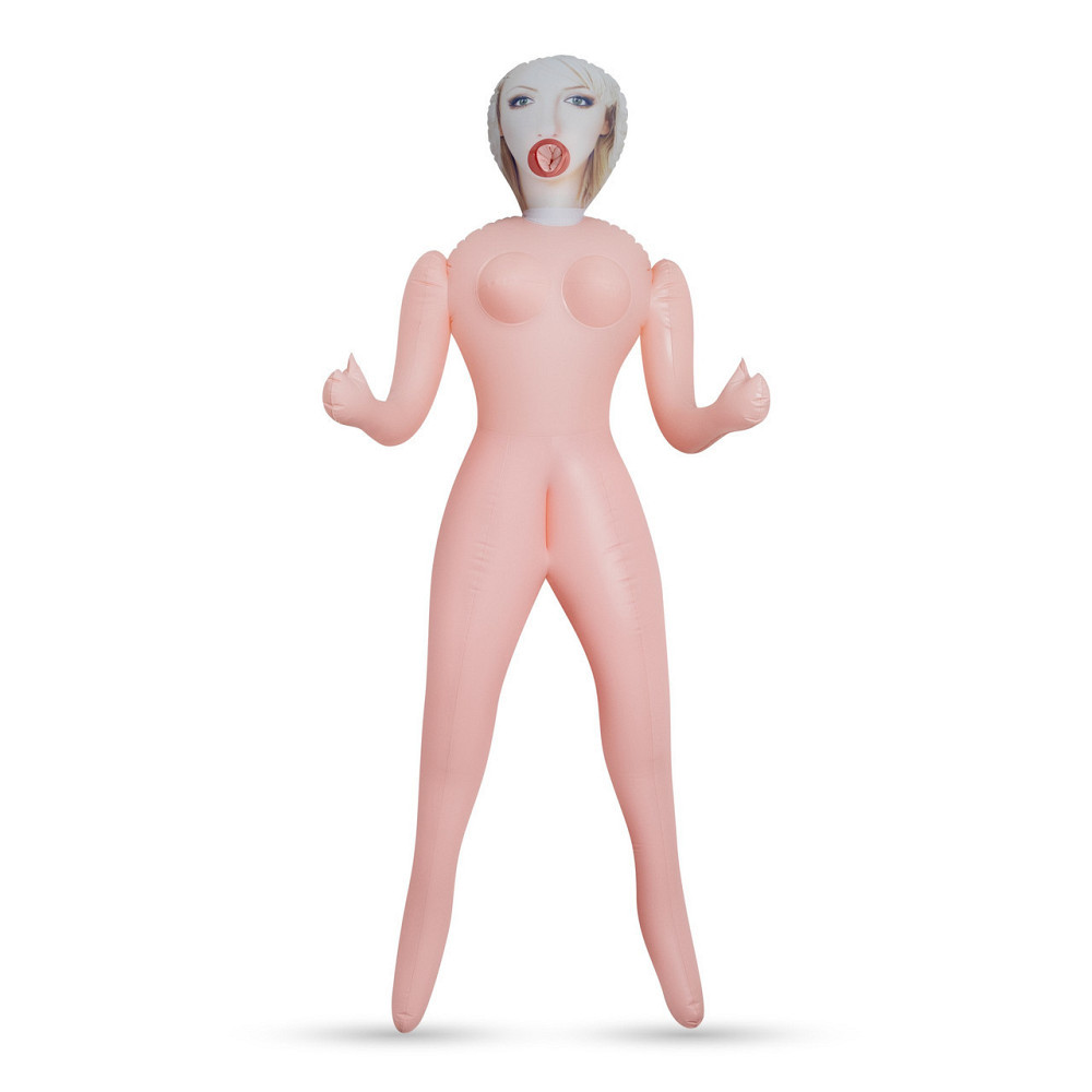 Секс-лялька з 3 отворами Crushious CRISTINA The Inflatable Nurse, бежева, 155 см Sex Aura Київ - фото 1