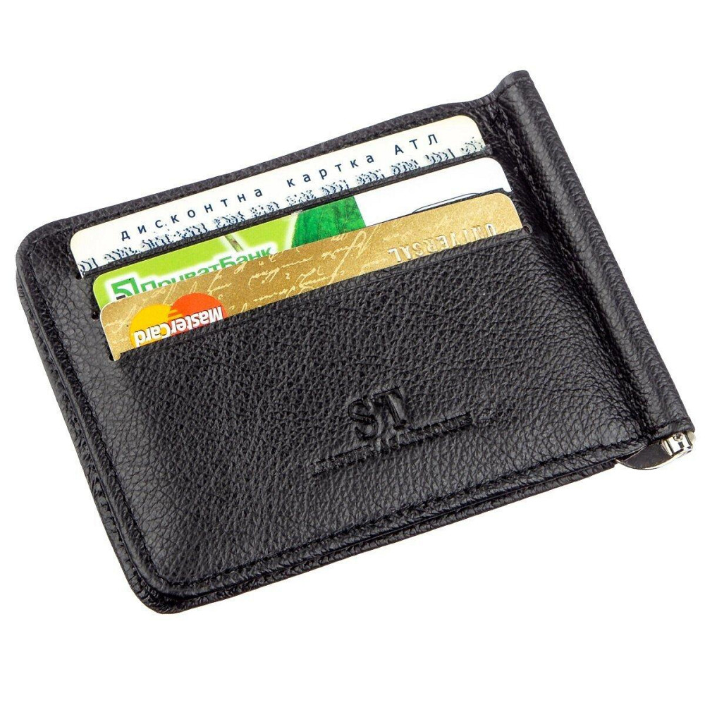 Шкіряний чоловічий Затискач на магніті Чорний (ST Leather) Київ - фото 4