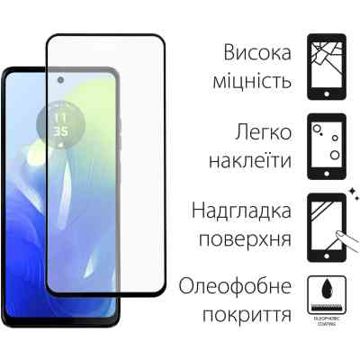 Стекло защитное Dengos Full Glue Motorola Moto G04 (black) (TGFG-354) Винница