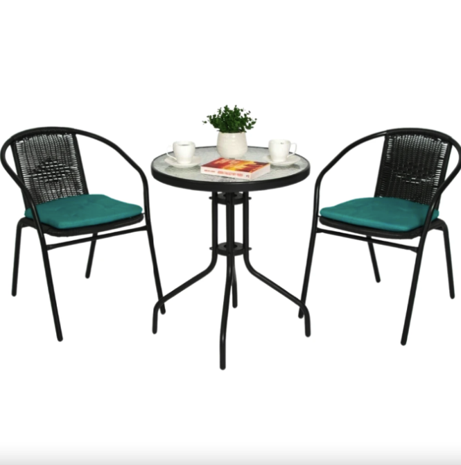 Садові меблі Chomik Bistro New стіл та 2 стільці сірий Киев - изображение 6