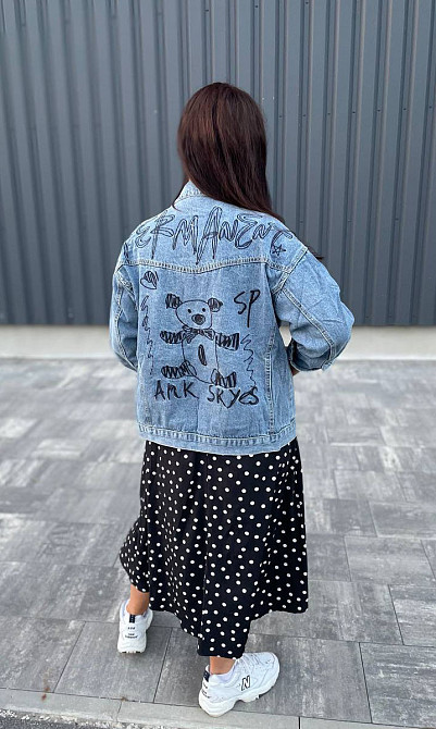 Джинсовая куртка женская оверсайз р 42-46 Харьков - изображение 1