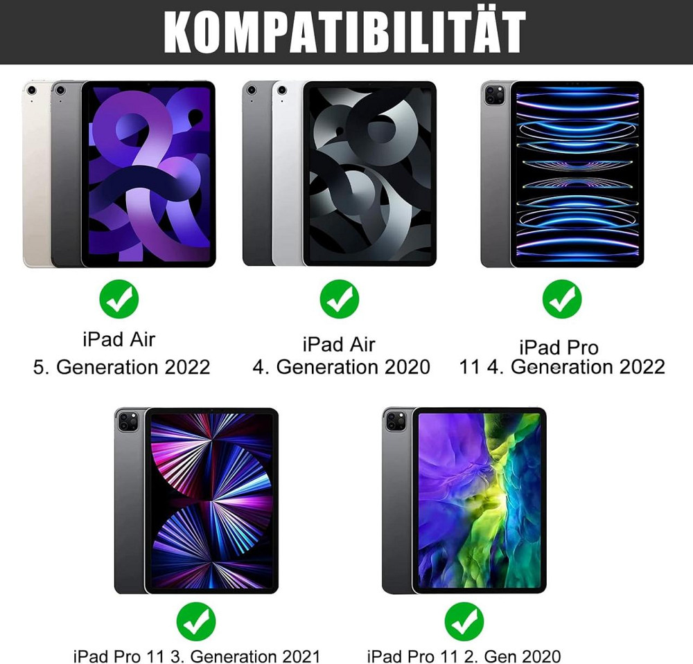 Чохол DINGRICH з клавіатурою для iPad Air 5 2022/Air 4 2020 10.9/iPad 4-го покоління 10.9 / iPad Pro 11 2018 Дніпро - фото 8