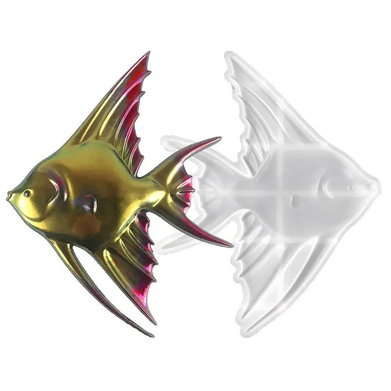 Молд силиконовый рыбка Скалярия 205 на 260 мм серый Киев - изображение 1