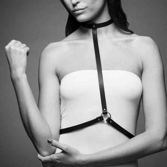 Портупея Bijoux Indiscrets MAZE - I Harness Black, екошкіра, дуже стильна Sex Aura Київ