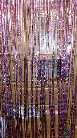 Дождик для фотозоны с голограммой 2м на 1м розовый Киев