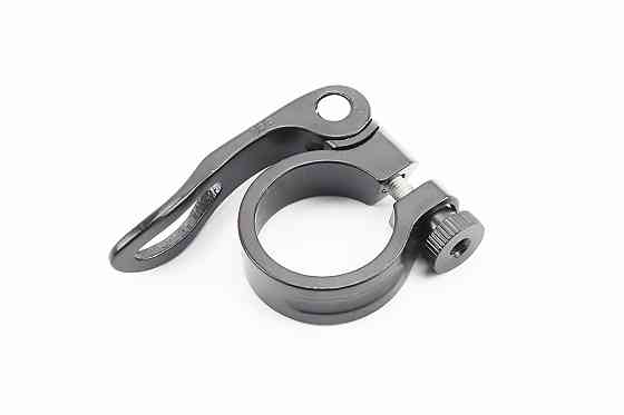 Затискач (хомут) труби сидіння MTB 31,8мм, кріпл. ексцентрик, алюмінієвий, чорний Київ