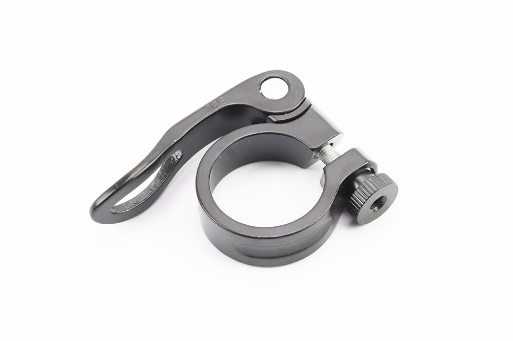 Затискач (хомут) труби сидіння MTB 31,8мм, кріпл. ексцентрик, алюмінієвий, чорний Київ - фото 1