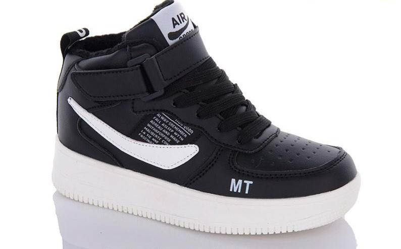 Дитячі демісезонні кросівки хайтопи унісекс на флісі Найк 33,34 Миколаїв - фото 1