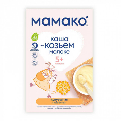 Детская каша MAMAKO кукурузная с пребиотиками на козьем молоке 200 г (4607088796434) Винница - изображение 4