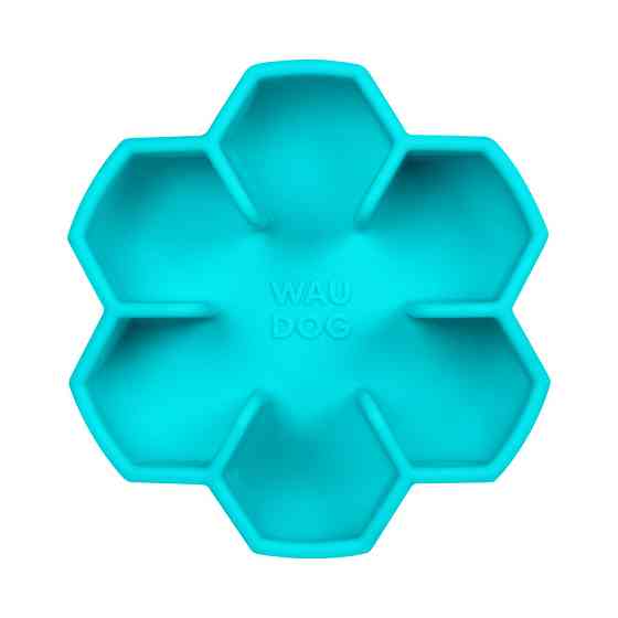 Миска для медленного питания WAUDOG Silicone, 750 мл, голубой Киев