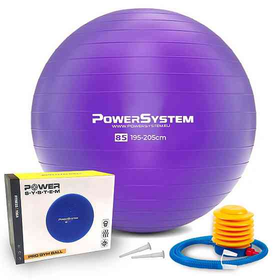 М'яч для фітнесу (фітбол) Power System PS-4018 Ø85 cm PRO Gymball Purple Кам'янське