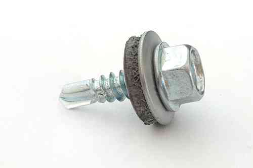 Саморіз покрівельний 4,8*19 DIN 7504K цинк білий для металу (пач 50 шт.) APRO Рівне