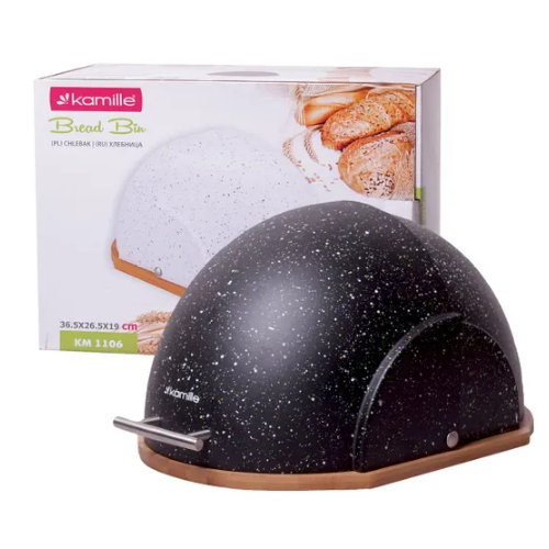 Хлібниця 38,5*26,5*20см бамбук/пластик чорний мармур,білий мармур 1106 KAMILLE Житомир - фото 5
