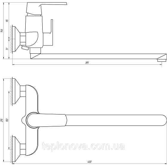 Смеситель для ванны Globus Lux Laguna GLA-0208-10-BB Черновцы