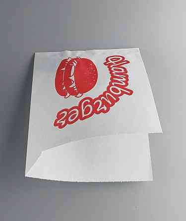 Пакет паперовий для гамбургера 12см 17см білі з написом 5000 шт Харків