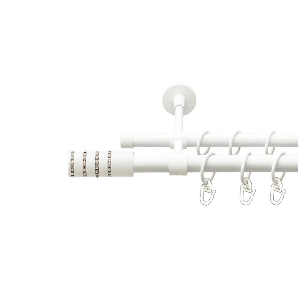 Карниз Orvit Барамелла металевий дворядний закритий гладка труба кільце металеве Арктіс 19\16 мм 160 см Львов - изображение 1