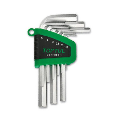 Ключ Toptul Г-подібний шестигранний 1,5-10мм 9шт. (GSN-09SH) Вінниця - фото 1