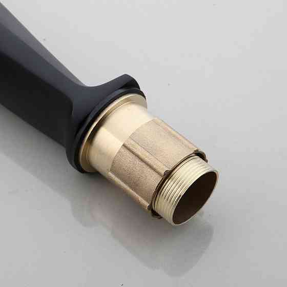 Дизайнерский смеситель для раковины однорычажный, горизонтальный монтаж WanFan Черный Каменец-Подольский