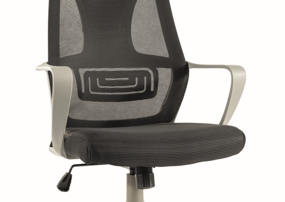 Крісло поворотне Q-095 чорне/сірий каркас Днепр - изображение 10