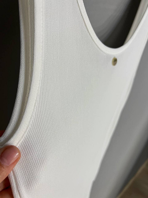 Майка жіноча A-N 2295 в рубчик з кулоном, білий, one size Київ - фото 4