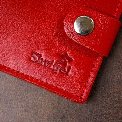 Портмоне Shvigel Кожаное Красное (16461) Винница - изображение 10
