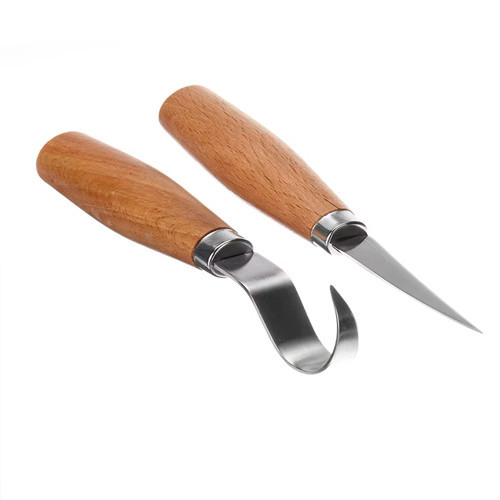 Набор стамесок 2шт для резьбы по дереву, вырезания ложек, резчиков, плотников, ручной инструмент Киев - изображение 5