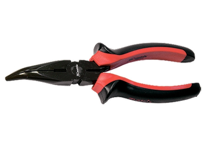 Длинногубцы Black Nickel, 160 мм, изогнутые, двухкомпонентные рукоятки MATRIX Полтава - изображение 1
