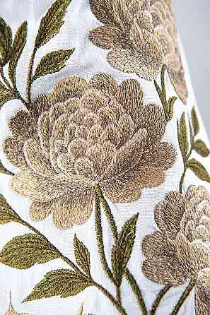 Вишиванка жіноча, лляна, біла, з довгим рукавом, топ Київ