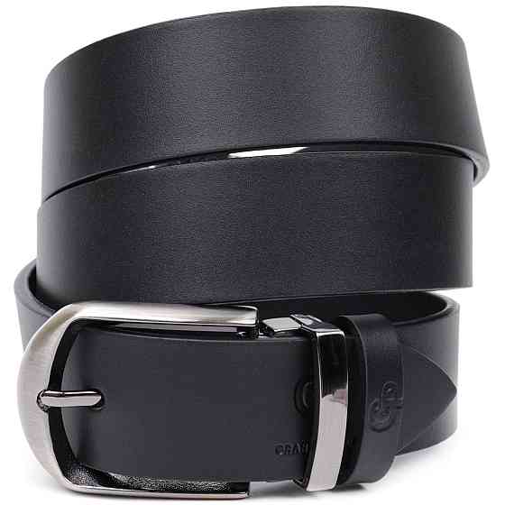 Практичный брючный пояс для мужчин из натуральной кожи GRANDE PELLE 11681 Черный Киев