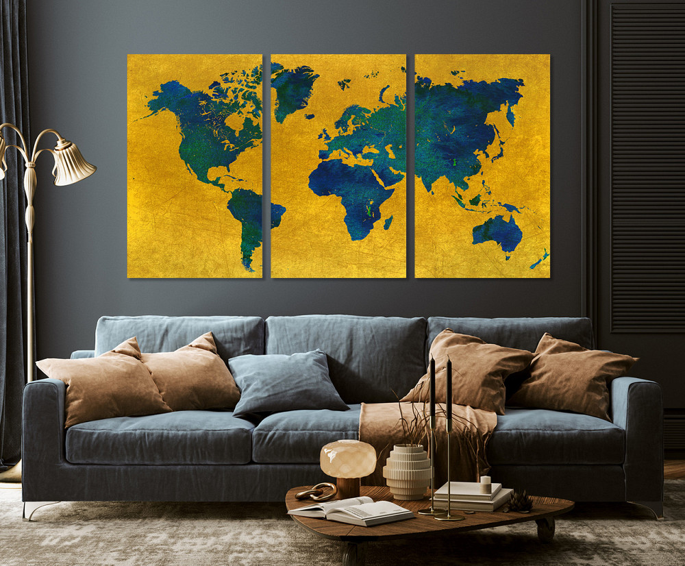 Модульная картина в гостиную / спальню    Мапа   світу   ART-057_3A Киев - изображение 3