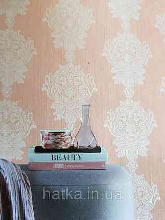 Текстильні шпалери на флізеліновій основі Cador Rasch Textil 086767 вензелі світло-бурштиновий тарракотовый Київ