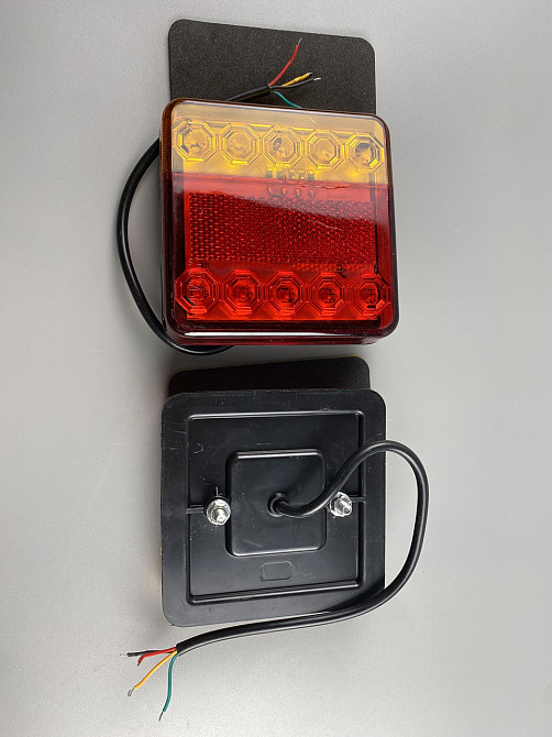 Ліхтар LED квадратний задній для причепів і вантажівок, світлодіодний ліхтар заднього ходу 10 led діодів Мукачево - фото 5