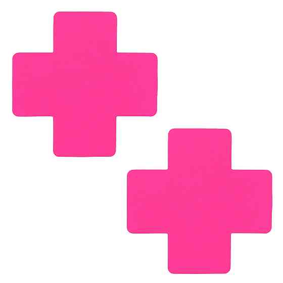 Наклейки на груди Хрестики 8 см рожевий Київ