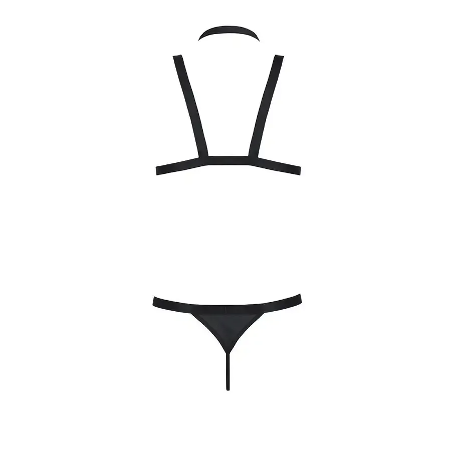 Комплект чоловічої білизни зі стреп Passion 039 SET ANDREW XXL/XXXL Black, стринги, шлейки Львів - фото 6