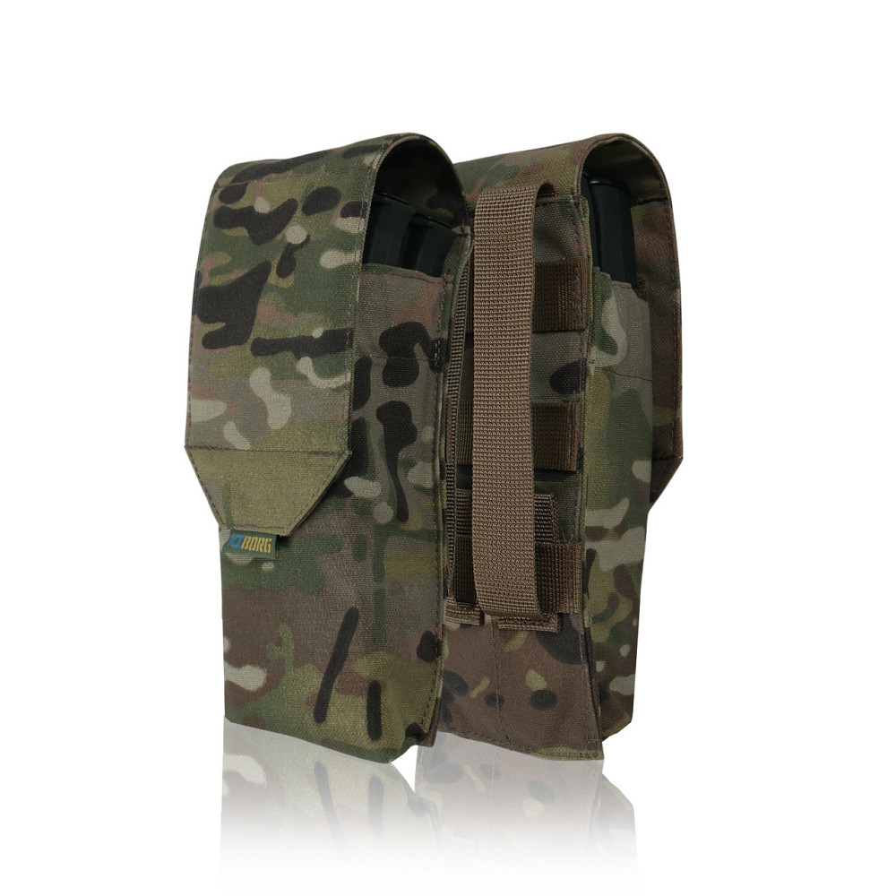 Тактичний підсумок під 2 магазина KIBORG GU Double Mag Pouch Multicam. Підсумок для магазинів мультикам Київ - фото 1