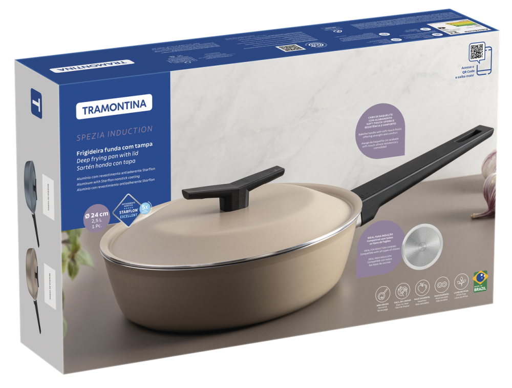 Сковорода глибока Tramontina Spezia 24 см (7096834) Киев - изображение 2