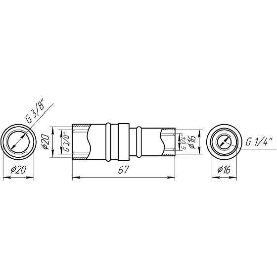 Муфта проміжна прес APE ITALY AP 103 20х16 Луцк