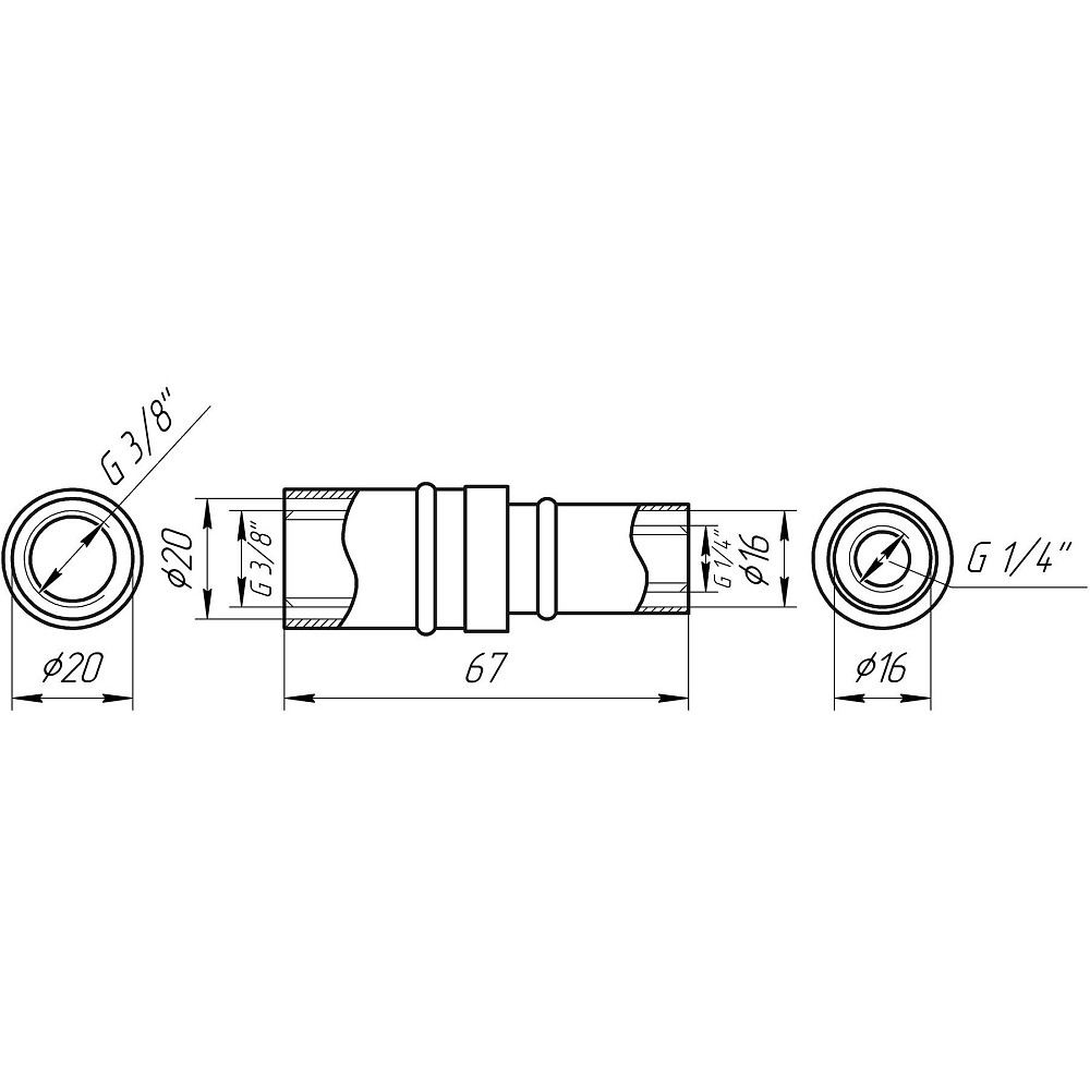 Муфта проміжна прес APE ITALY AP 103 20х16 Луцк - изображение 4