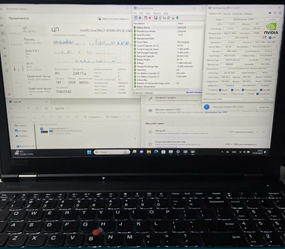 Ноутбук: Lenovo Think Pad P53 i7-9750H 32/512Gb. NVIDIA Quadro Киев - изображение 2