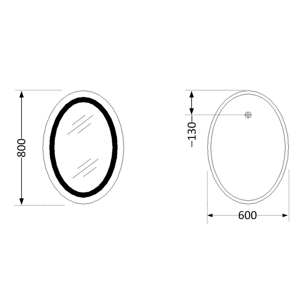 Зеркало Lidz Vida 800х600 с LED-подсветкой Touch, с антизапотеванием, с диммером, рег. яркости LD78LF6080 Киев - изображение 2