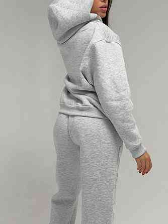 Жіночий стильний спортивний костюм-двійка: худі + штани, тринитка Пен'є на флісі турція Меланж, 46/48 Одеса